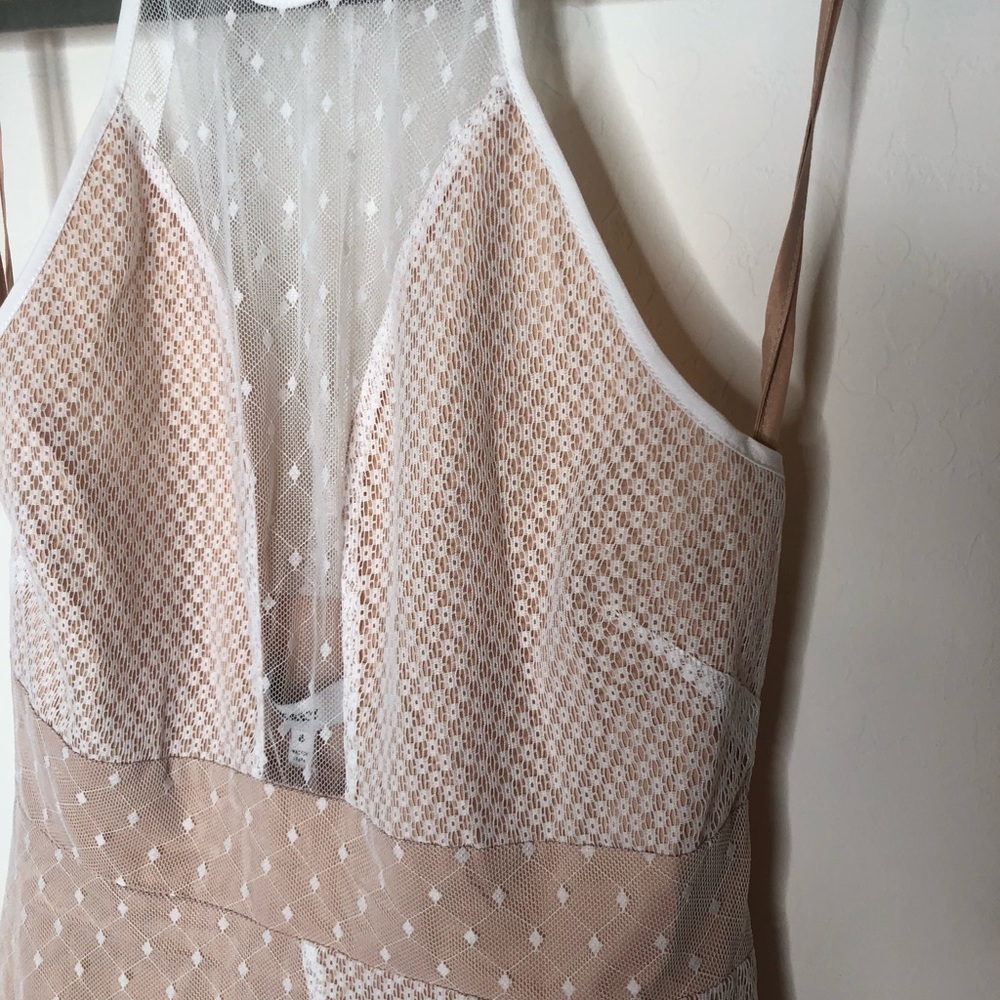 LIKELY Lori Mee white nude lace dress NWT - Picture 6 of 7